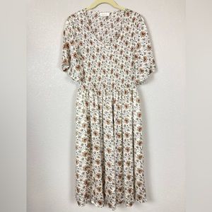 Roolee Utica Floral Smocked Midi Dress